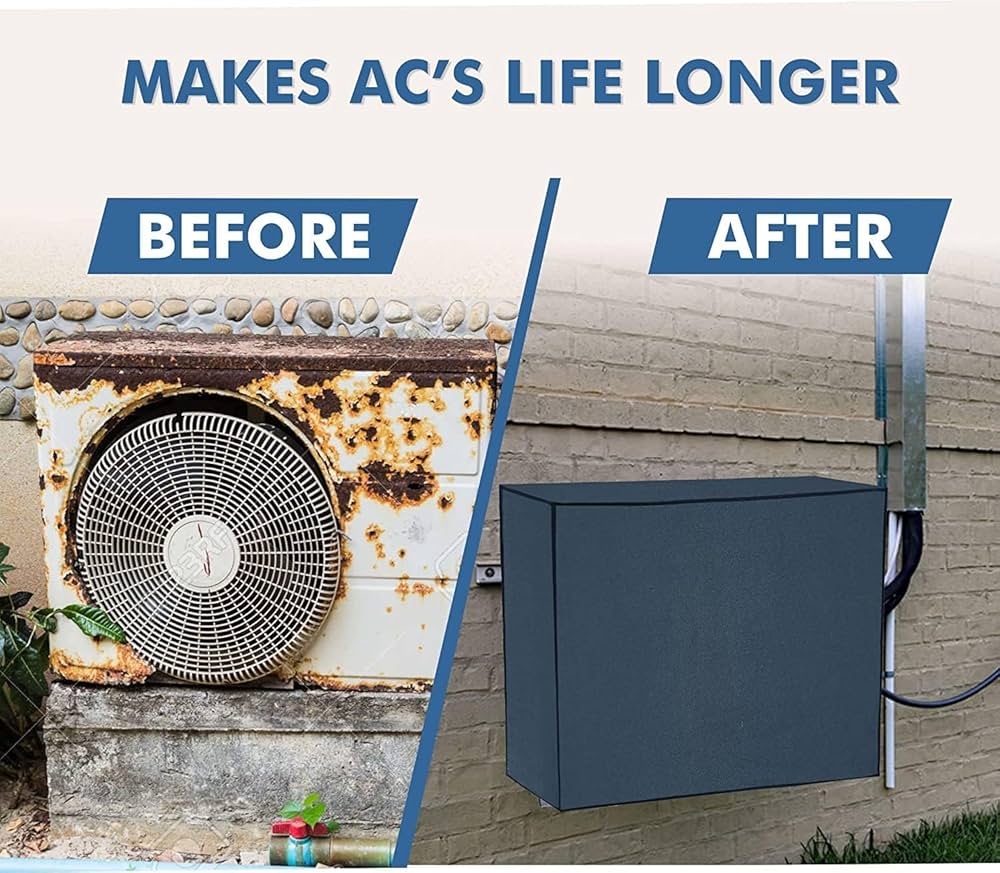 1/1.5 Ton Air Conditioner Waterproof Cover For Indoor And Outdoor, Adjustable Dust Proof AC Cover, Printed Quilted AC Cover 1/1.5 Ton Air Conditioner Waterproof Cover For Indoor And Outdoor, Adjustable Dust Proof AC Cover, Printed Quilted AC Cover